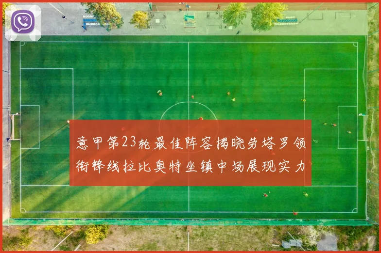 意甲第23轮最佳阵容揭晓劳塔罗领衔锋线拉比奥特坐镇中场展现实力